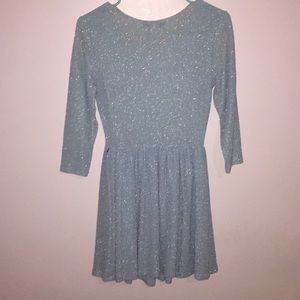 Sparkly sea foam skater dress